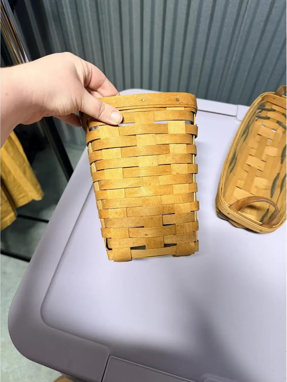 Set of 2 Vintage Longaberger Handwoven Baskets Dresden Ohio USA